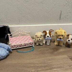 American Girl Doll Dogs and Beds Set